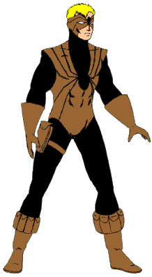 In the original Tarantula costume as 'The Web'