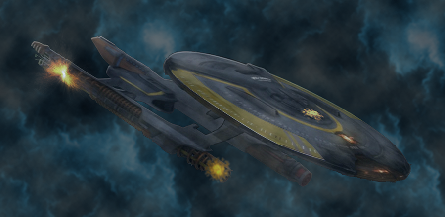 USS Barstow adrift in the gas giant